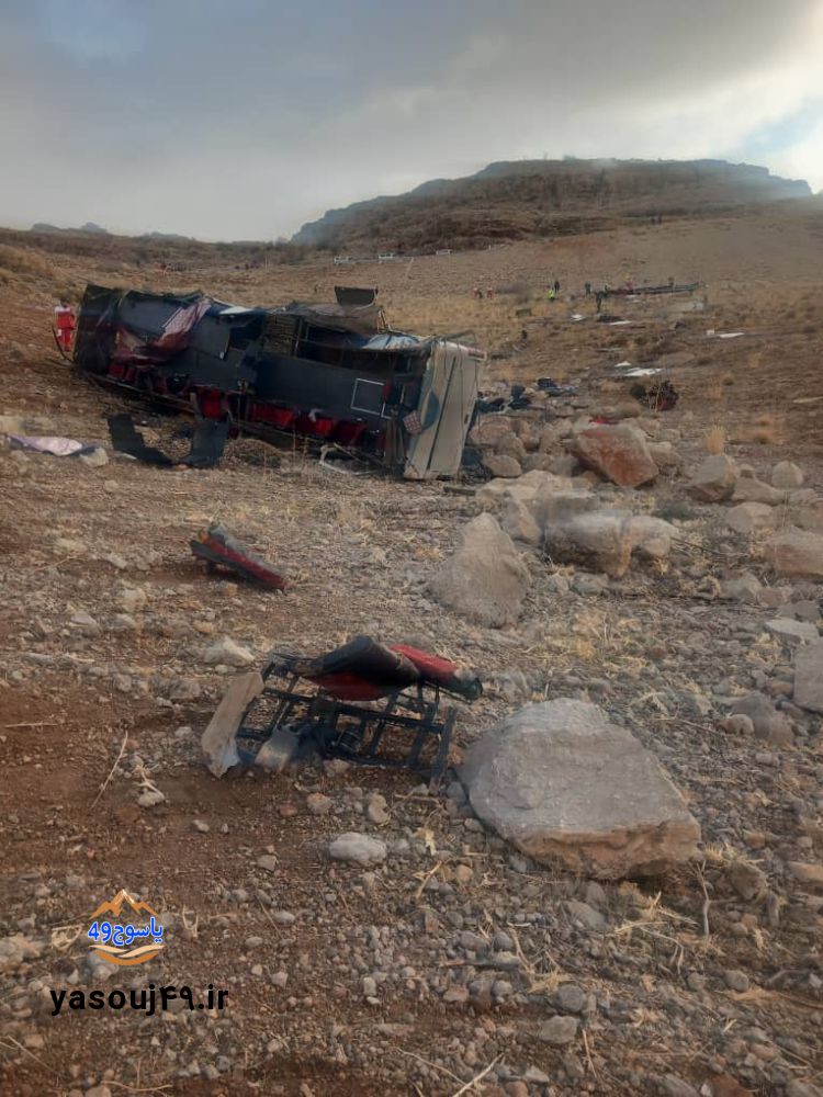 واژگونی اتوبوس یاسوج